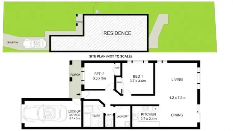 Floorplan of Homely semi-detached listing, 1/38 Callen Avenue, San Remo NSW 2262