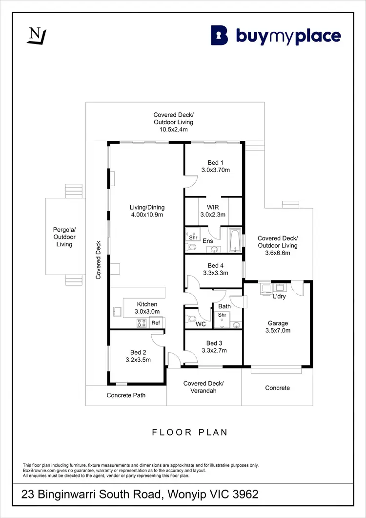 Floorplan of Homely house listing, 23 Binginwarri South Road, Wonyip VIC 3962