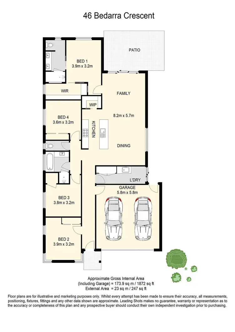 Floorplan of Homely house listing, 46 Bedarra Crescent, Burpengary East QLD 4505
