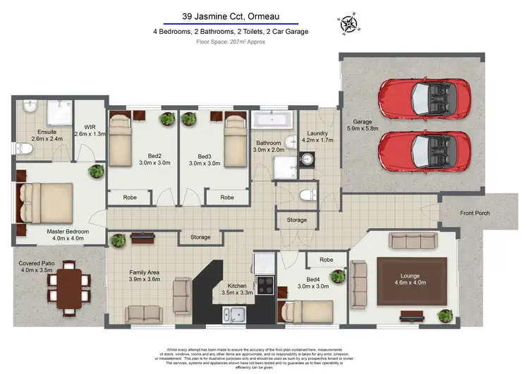 Floorplan of Homely house listing, 39 Jasmine Circuit, Ormeau QLD 4208