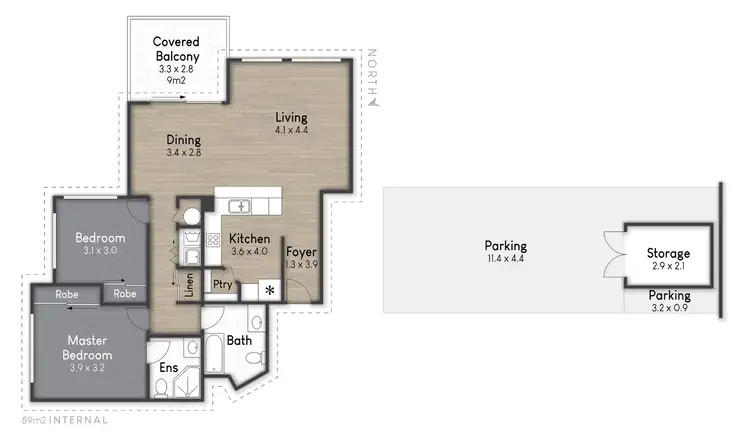 Floorplan of Homely unit listing, 4/4-6 Proud Street, Labrador QLD 4215