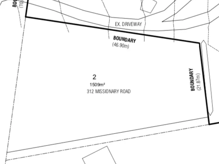 Floorplan of Homely land listing, 312 Missionary Road, Barnes Bay TAS 7150