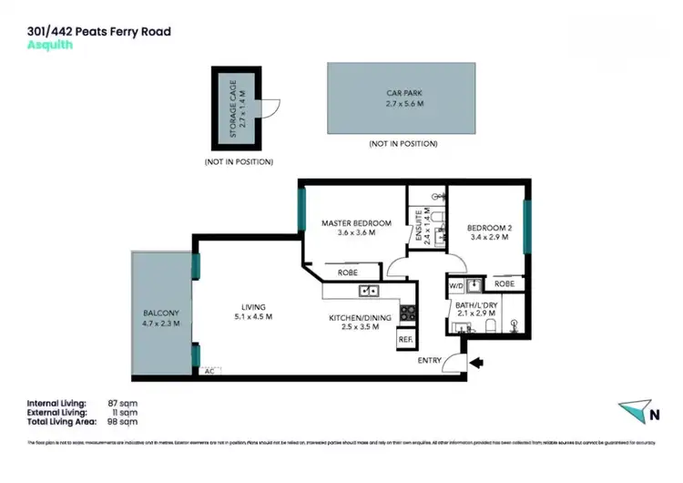 Floorplan of Homely unit listing, 301/442-446 Peats Ferry Road, Asquith NSW 2077