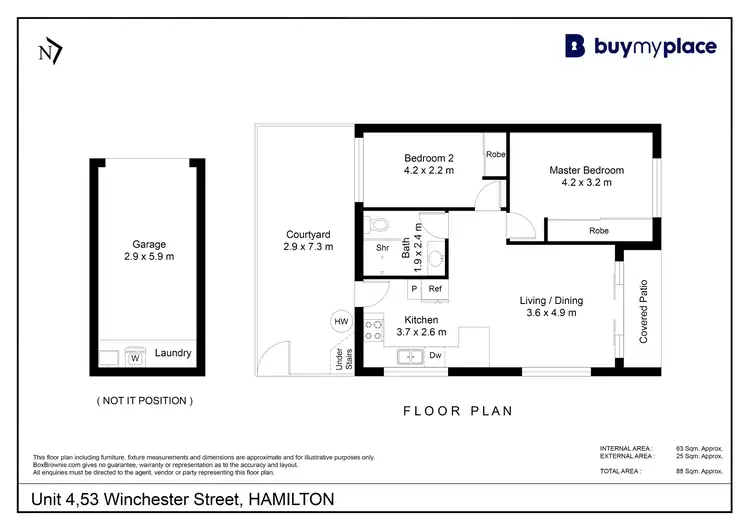 Floorplan of Homely apartment listing, 4/53 Winchester Street, Hamilton QLD 4007