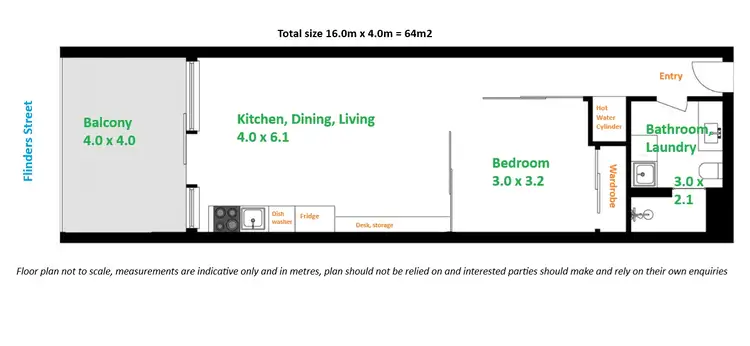Floorplan of Homely apartment listing, 906/555 Flinders Street, Melbourne VIC 3000