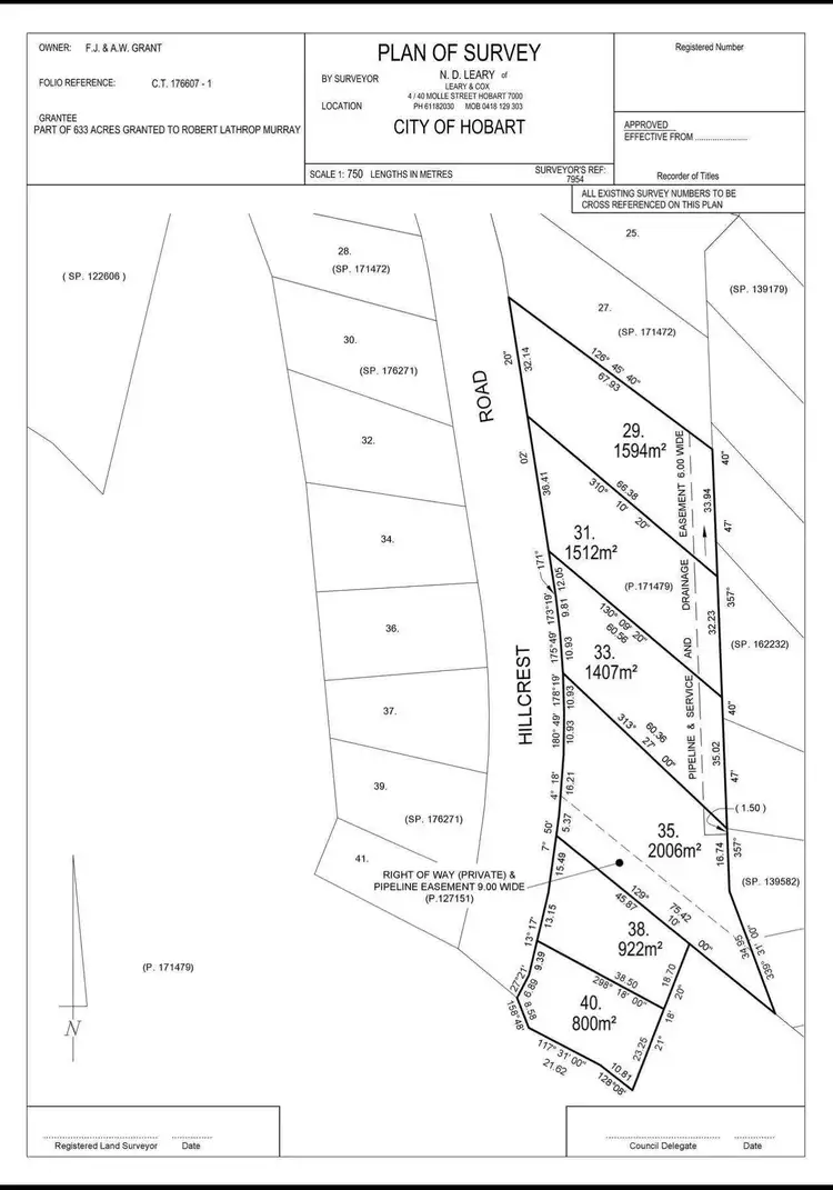 Floorplan of Homely land listing, 35 Hillcrest Road, Tolmans Hill TAS 7007