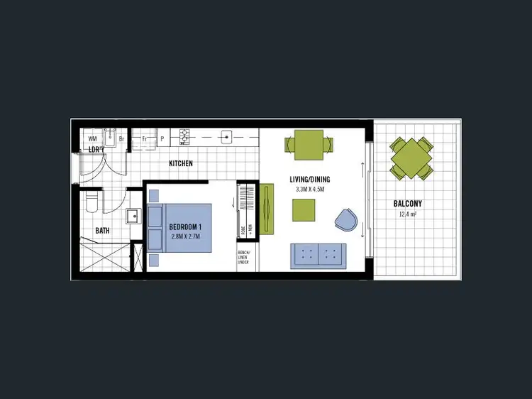 Floorplan of Homely apartment listing, 215/18 Atkinson Road, Subiaco WA 6008