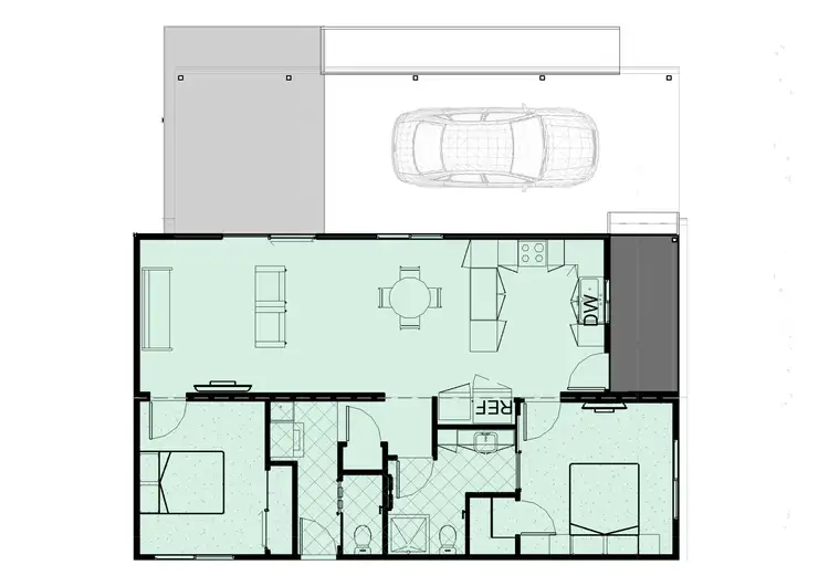 Floorplan of Homely retirement listing, 25/7835 Goulburn Valley Highway, Kialla VIC 3631