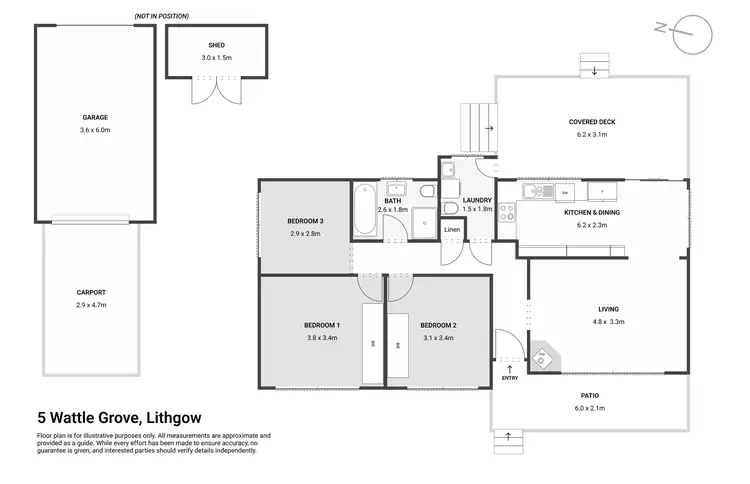 Floorplan of Homely house listing, 5 Wattle Grove, Lithgow NSW 2790