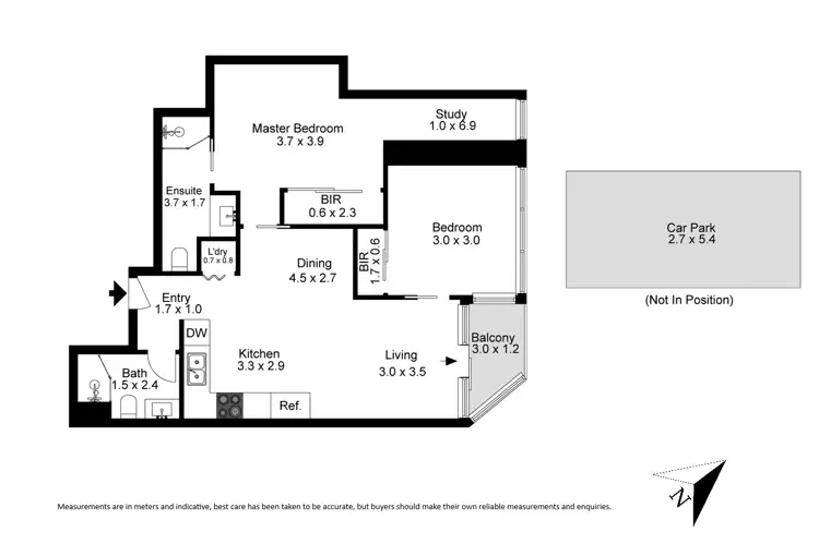 Floorplan of Homely apartment listing, 2411/1 Balston Street, Southbank VIC 3006