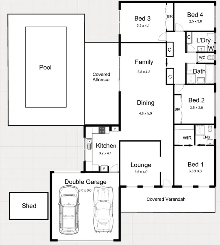 Floorplan of Homely house listing, 7 Parkhaven Court, Mount Clear VIC 3350