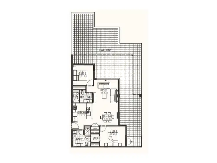 Floorplan of Homely apartment listing, Apartment 69/34 East Parade, East Perth WA 6004