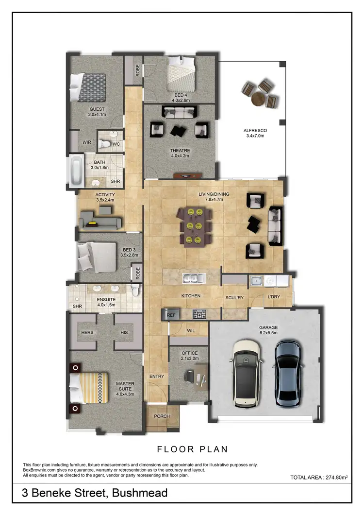 Floorplan of Homely house listing, 3 Beneke Street, Bushmead WA 6055
