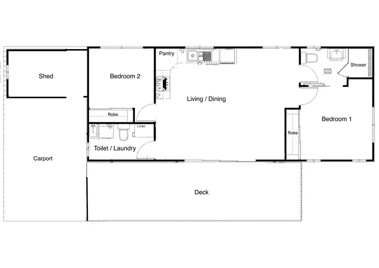 Floorplan of Homely unit listing, 19/383 North Street, Wooli NSW 2462