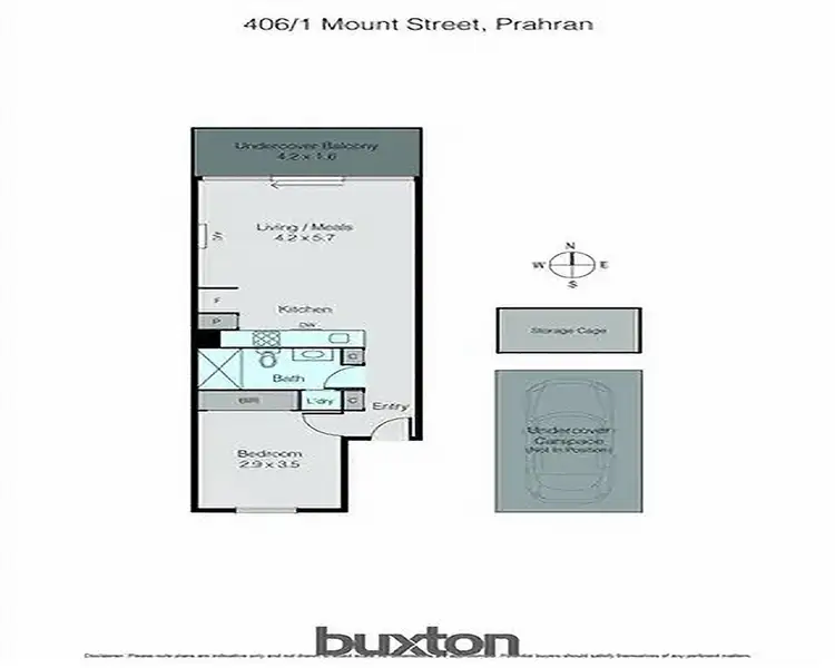 Floorplan of Homely apartment listing, 406/1 Mount Street, Prahran VIC 3181
