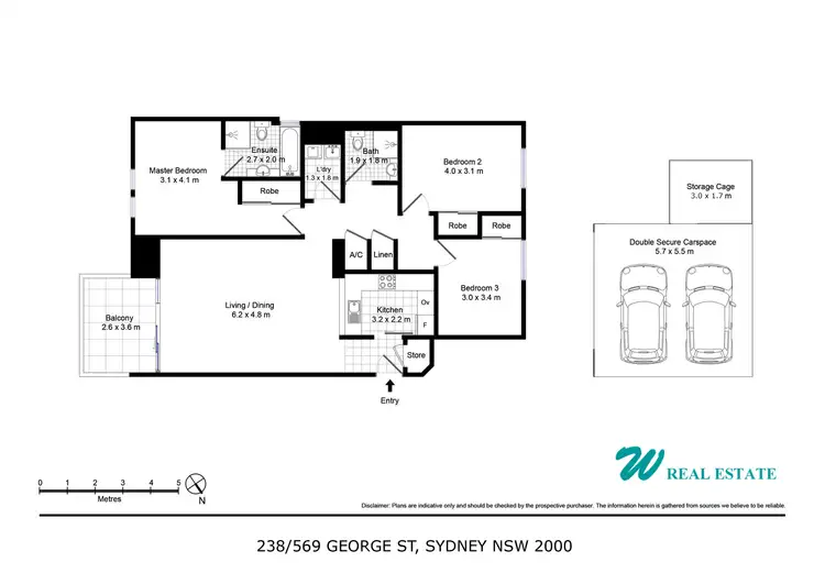 Floorplan of Homely apartment listing, 238/569 George Street, Sydney NSW 2000