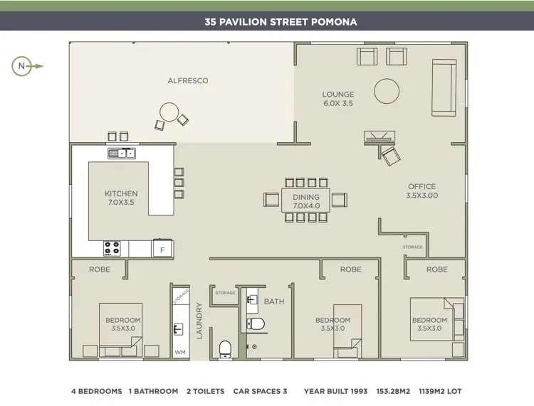 Floorplan of Homely house listing, 35 Pavilion Street, Pomona QLD 4568
