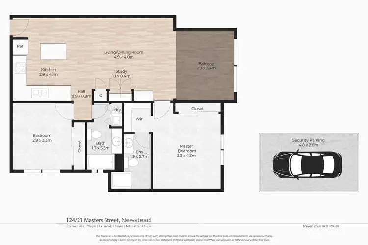 Floorplan of Homely apartment listing, 124/21 Masters Street, Newstead QLD 4006