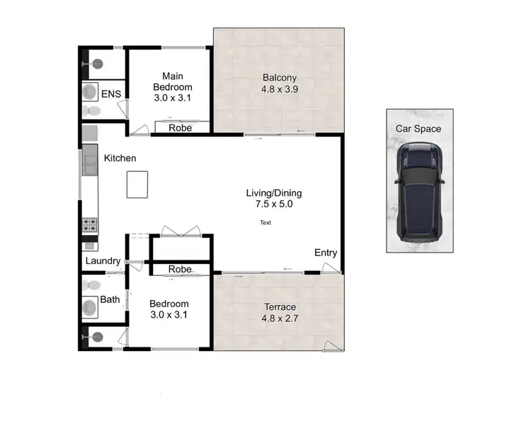 Floorplan of Homely unit listing, 5/91 Beckett Road, Mcdowall QLD 4053