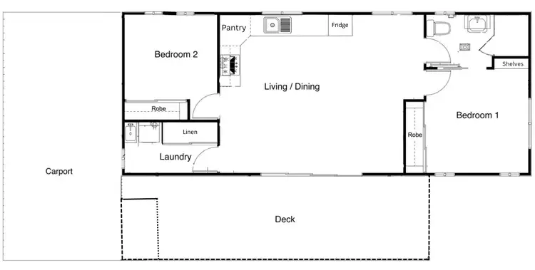 Floorplan of Homely unit listing, 40/383 North Street, Wooli NSW 2462