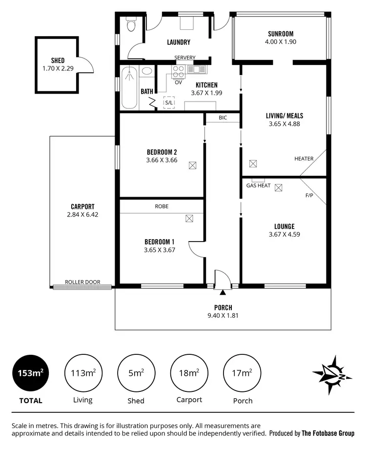 Floorplan of Homely unit listing, 1/8 Carlisle Street, Camden Park SA 5038