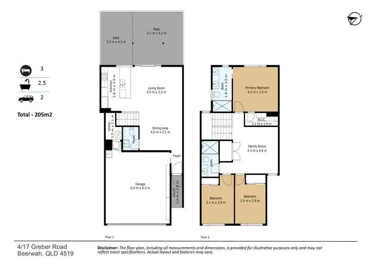 Floorplan of Homely townhouse listing, 4/17 Greber Road, Beerwah QLD 4519