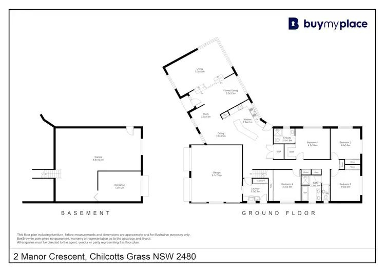 Floorplan of Homely house listing, 2 Manor Crescent, Lismore NSW 2480