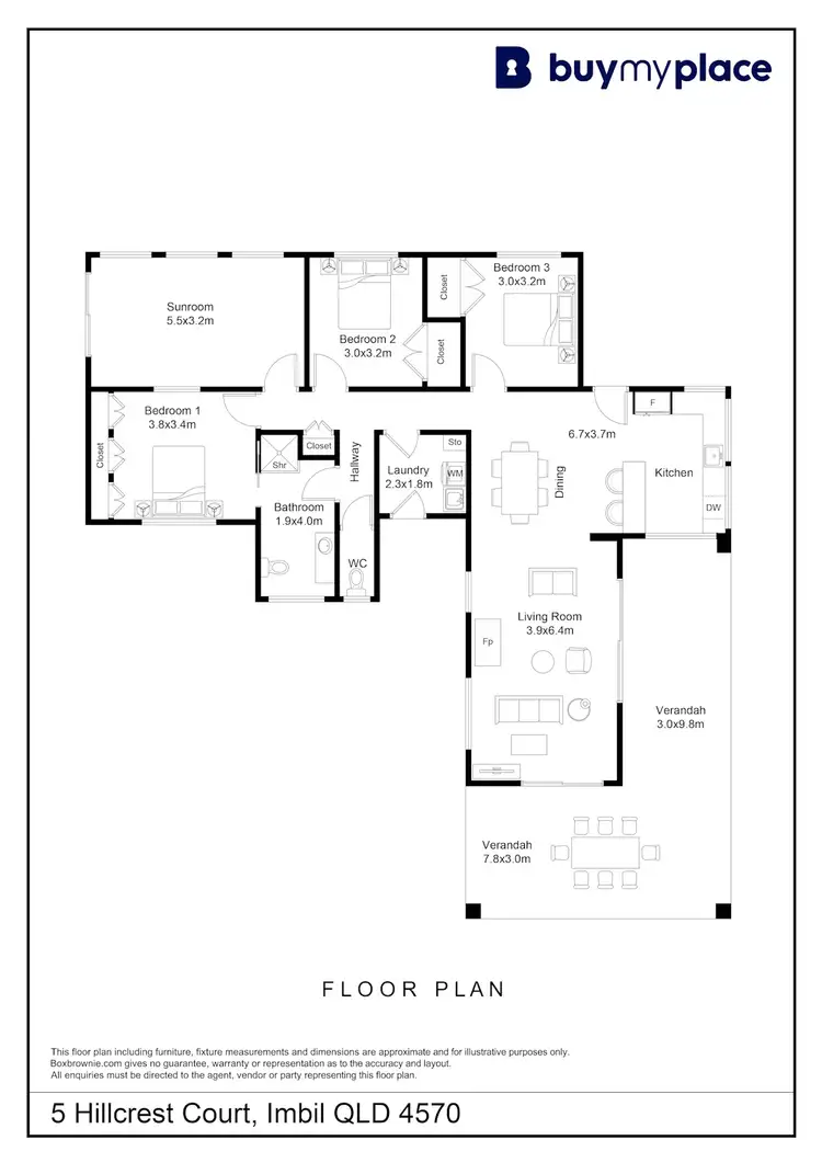 Floorplan of Homely house listing, 5 Hillcrest Court, Imbil QLD 4570