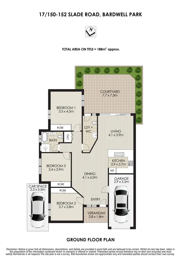 Floorplan of Homely villa listing, 17/150 Slade Road, Bardwell Park NSW 2207