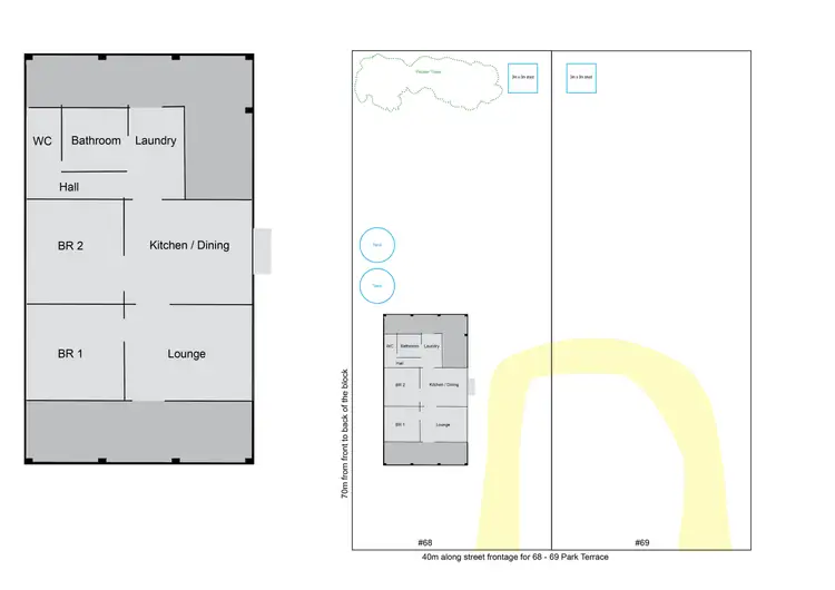 Floorplan of Homely house listing, 68-69 Park Terrace, Quorn SA 5433