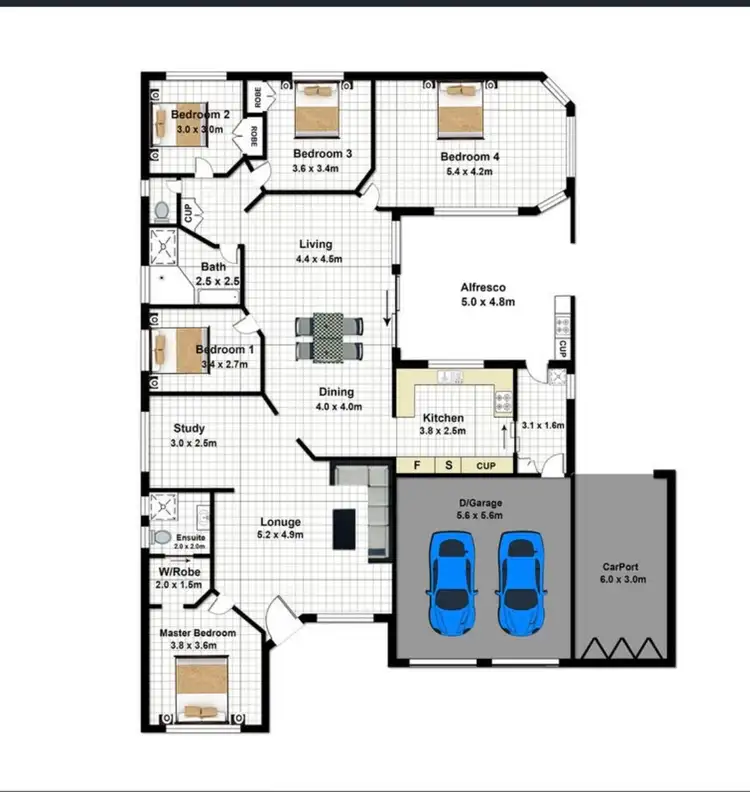 Floorplan of Homely house listing, 50 Jocelyn Boulevard, Quakers Hill NSW 2763