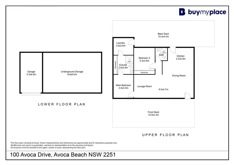 Floorplan of Homely house listing, 100 Avoca Drive, Avoca Beach NSW 2251