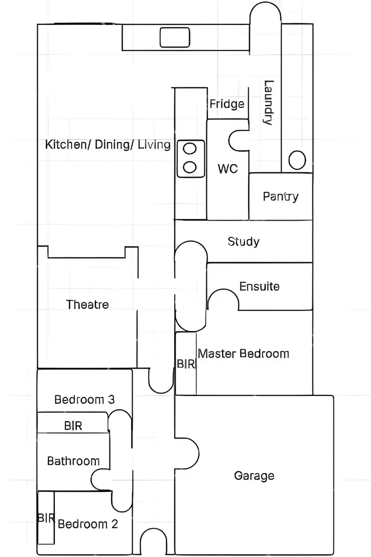 Floorplan of Homely house listing, 1 Marsland Road, Midvale WA 6056