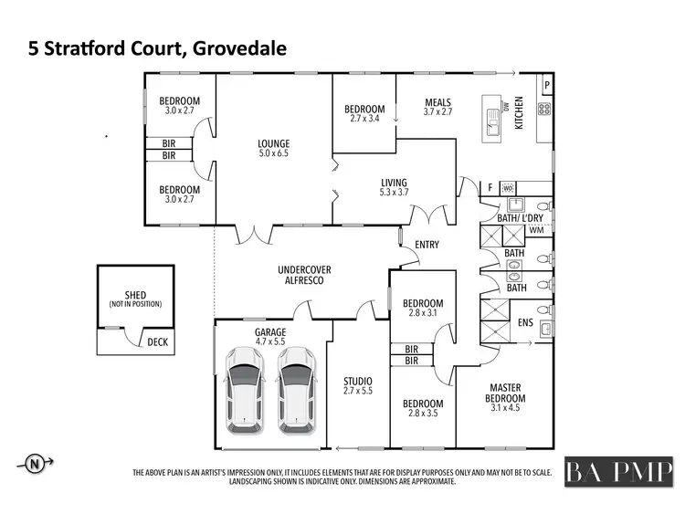 Floorplan of Homely house listing, 5 Stratford Court, Grovedale VIC 3216