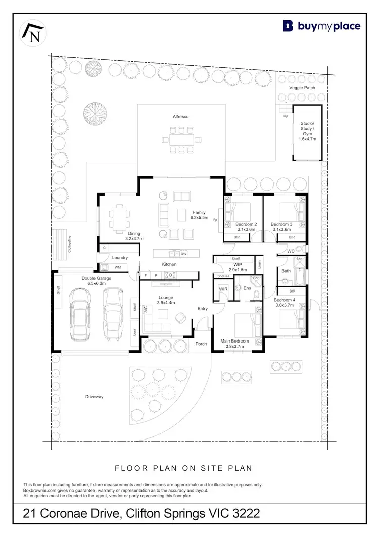Floorplan of Homely house listing, 21 Coronae Drive, Clifton Springs VIC 3222