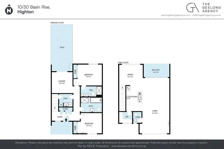 Floorplan of Homely townhouse listing, 10/30 Basin Rise, Highton VIC 3216