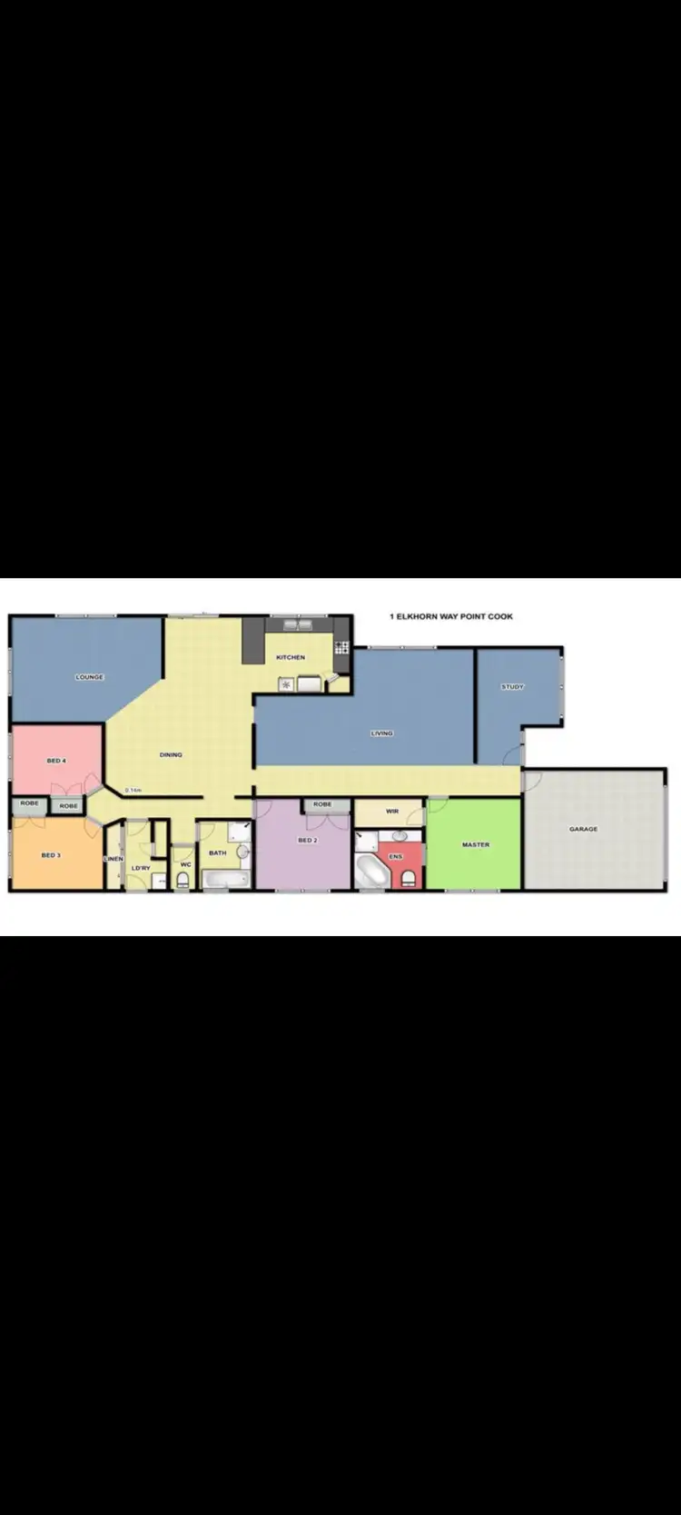 Floorplan of Homely house listing, 1 Elkhorn Way, Point Cook VIC 3030