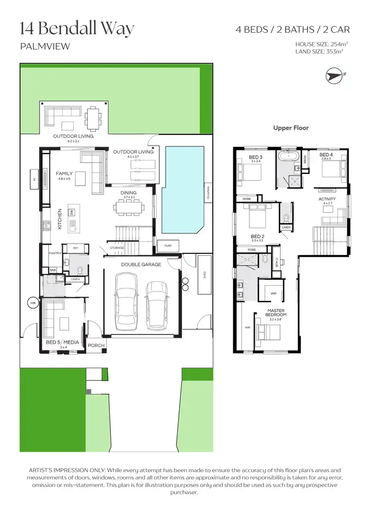 Floorplan of Homely house listing, 14 Bendall Way, Palmview QLD 4553