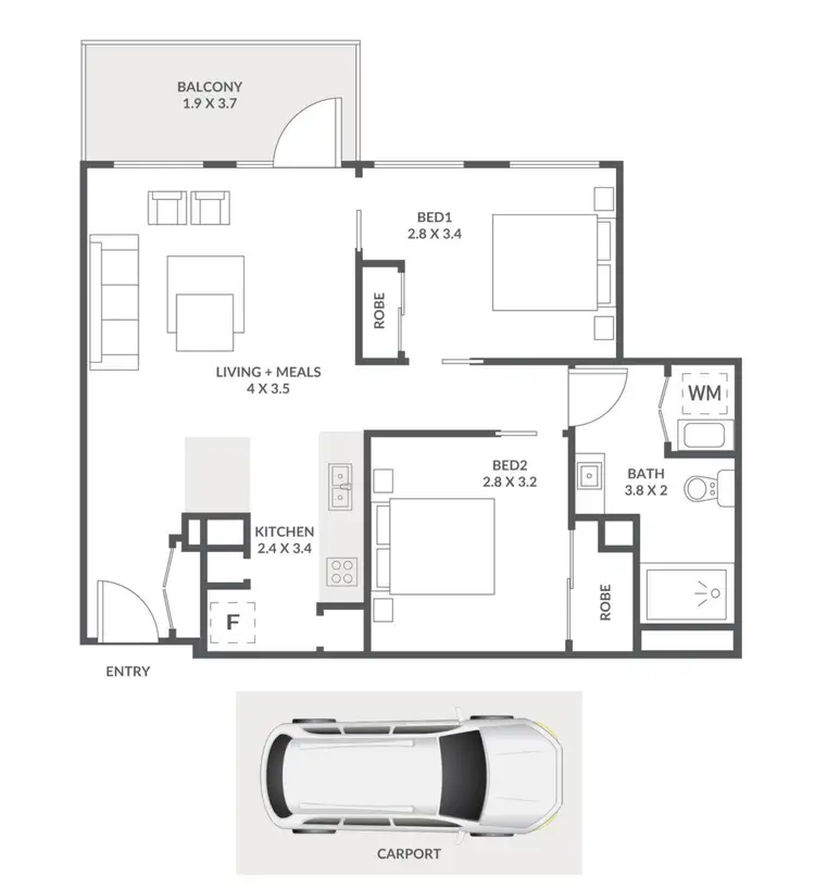 Floorplan of Homely apartment listing, 904/477 Boundary Street, Spring Hill QLD 4000