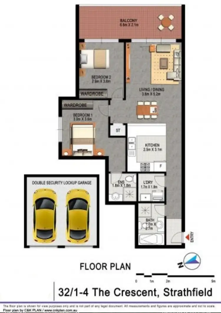 Floorplan of Homely apartment listing, 32/1-4 The Crescent, Strathfield NSW 2135