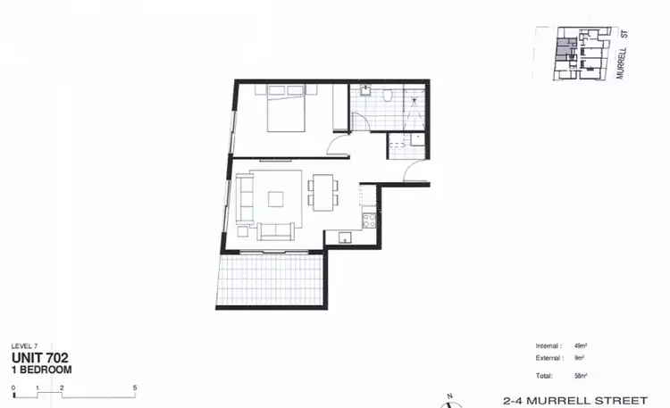 Floorplan of Homely apartment listing, 702/2 Murrell Street, Ashfield NSW 2131