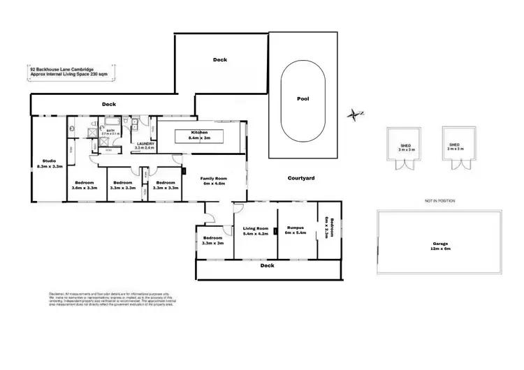 Floorplan of Homely rural property listing, 92 Backhouse Lane, Cambridge TAS 7170