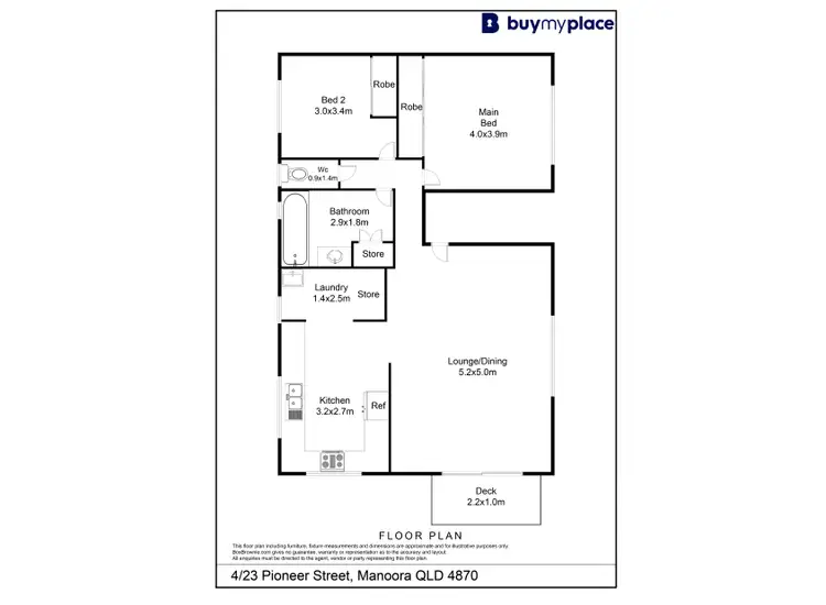 Floorplan of Homely unit listing, 4/23 Pioneer Street, Manoora QLD 4870