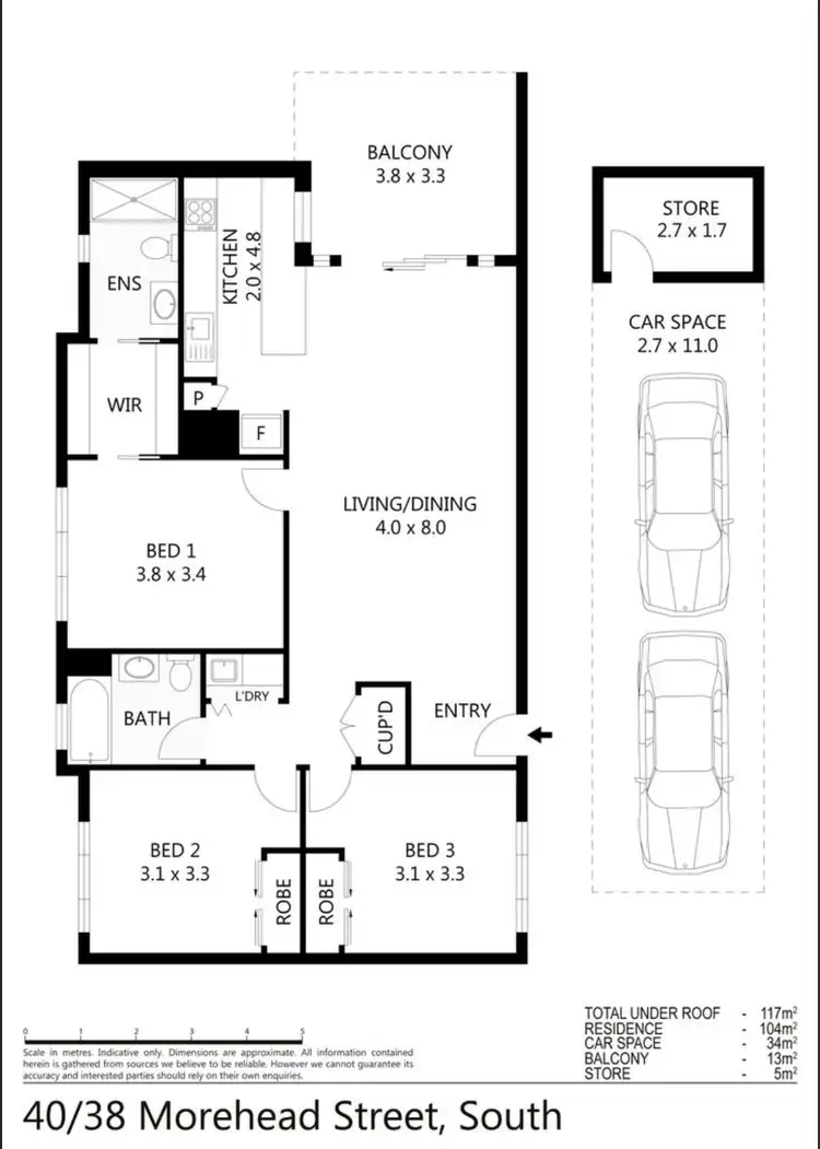 Floorplan of Homely unit listing, 40/38 Morehead Street, South Townsville QLD 4810