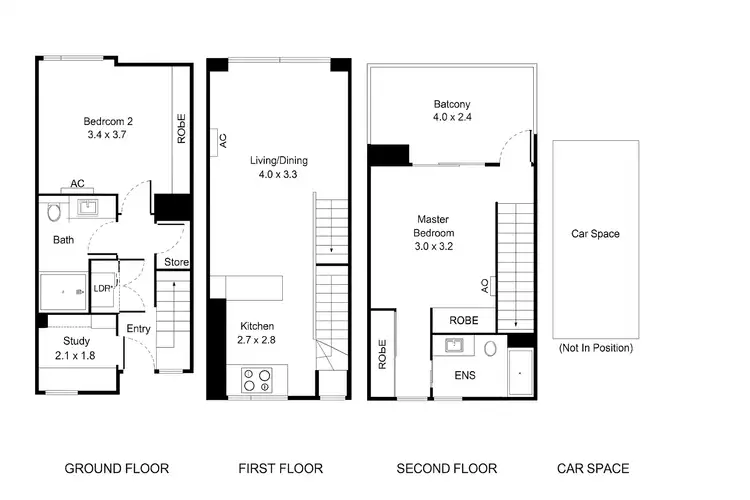 Floorplan of Homely townhouse listing, 13/60 Glass Street, Richmond VIC 3121