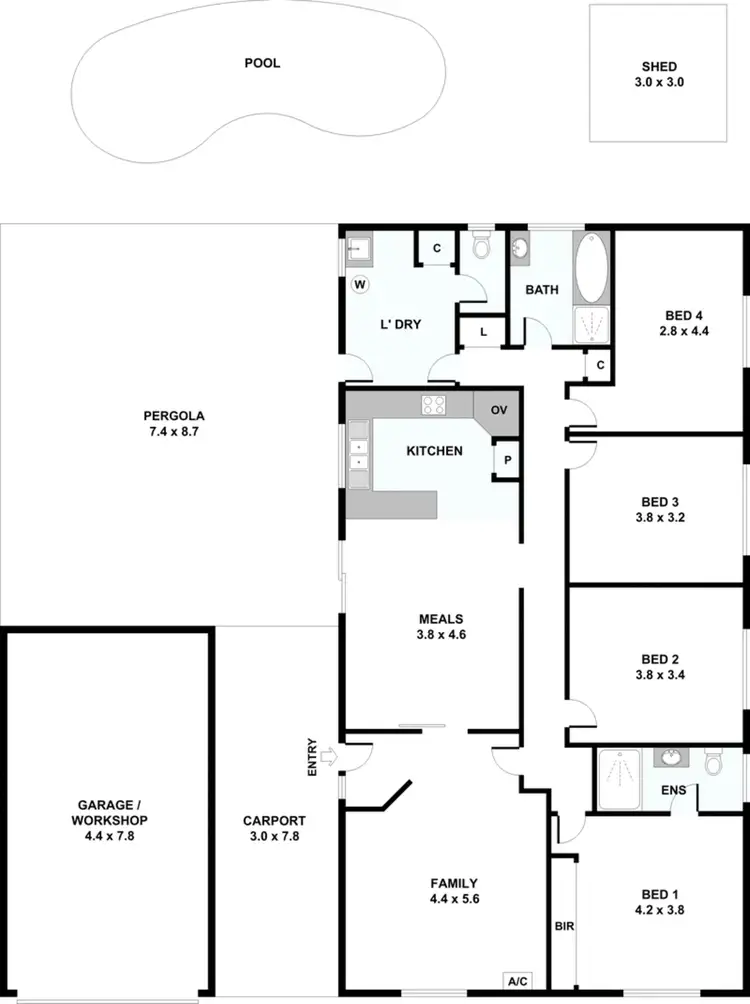 Floorplan of Homely house listing, 10 Elias Court, Collie WA 6225