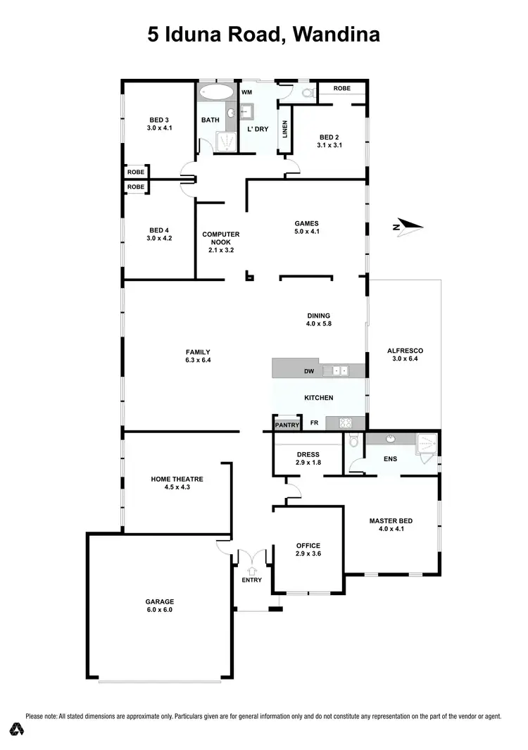 Floorplan of Homely house listing, 5 Iduna Road, Wandina WA 6530