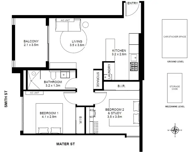 Floorplan of Homely apartment listing, 201/6 Mater Street, Collingwood VIC 3066