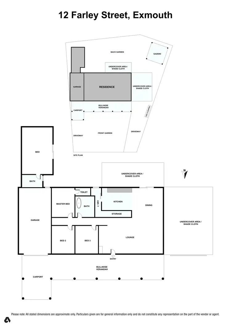 Floorplan of Homely house listing, 12 Farley Street, Exmouth WA 6707