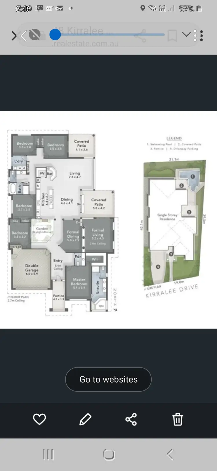 Floorplan of Homely house listing, 48 Kirralee Drive, Robina QLD 4226